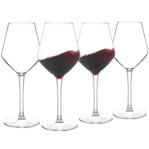 4 st Elegantiska plastglas för vin 425 ml 223 x 79 x 60 x 118 cm Transparent hållbart glas på fot för fester catering