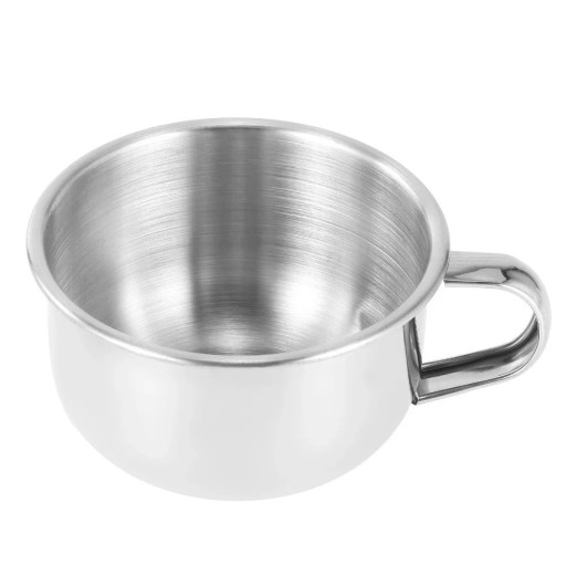 5 st Miskor för rakning i rostfritt stål 8,6 x 5 cm Barberbehållare för skum och tvål Rakskål för både hemmabruk och professionellt bruk