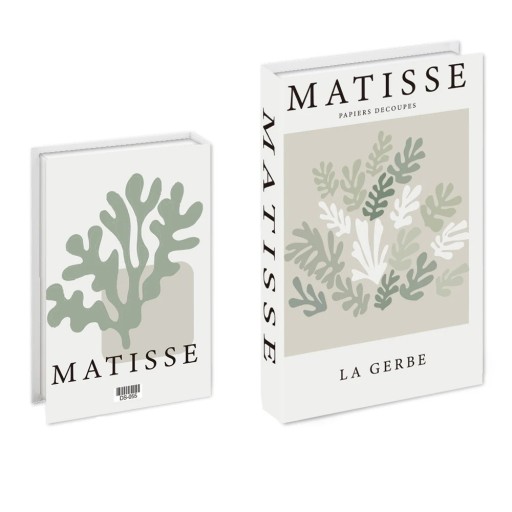 Falsk bok med förvaringsutrymme Dekorativt dolt box MATISSE La Gerbe med konstnärlig design