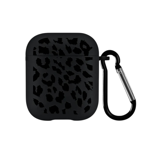 Dynamiskt leopardmönstrat fodral för AirPods 1 och 2 Silikoniskt skydd mot fall och stötar med modern design
