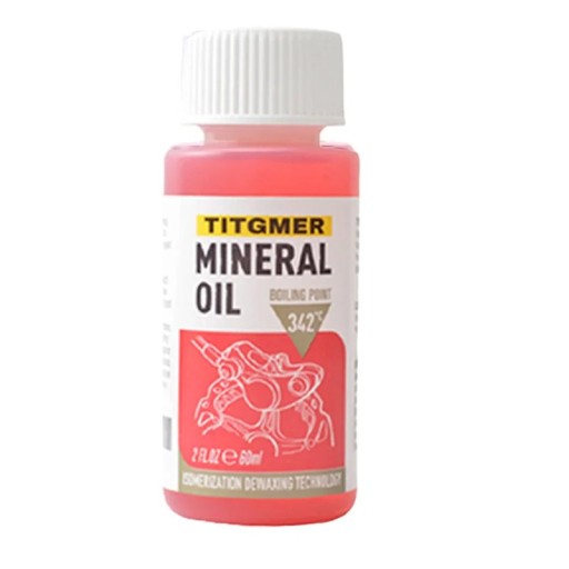 Mineralolja för hydrauliska bromsar 60 ml, kompatibel med Tektro, Magura, Zoom, Nutt, Blooke, hög kokpunkt