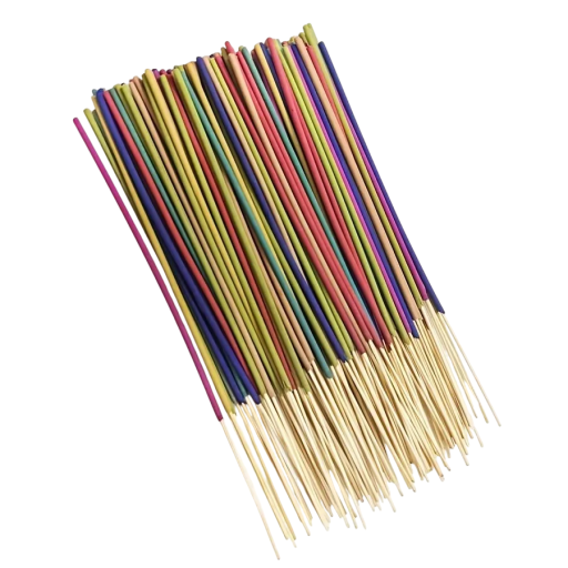 Aromaterapi flerfärgade doftpinnar 22 cm med doft av vit salvia, lavendel, ros, citrongräs och jasmin
