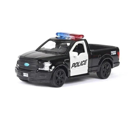 Modell av polisbil Ford 1:36 12,5 x 5,5 x 4 cm Metallkropp plastchassi Realistisk polisbil Leksak för barn Present