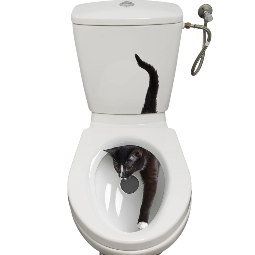 Toaletklistermärke med kattmotiv PVC universell storlek för badrumsdekoration modern design lätt applicering
