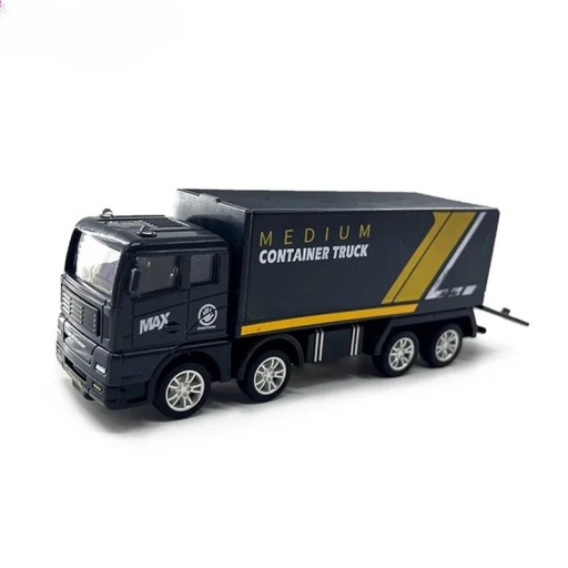 Modell containerlastbil 1:32 Plastisk logistisk lastbil Sluten skåpbyggnad Transportlastbil leksak