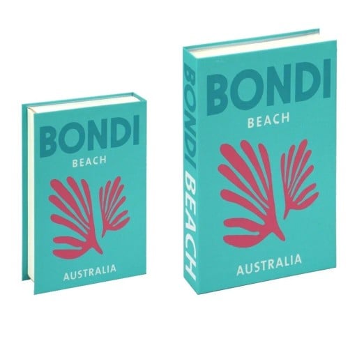 Falsk bok dekorativ Bondi Beach Oöppningsbar bok stilinredning Australien design