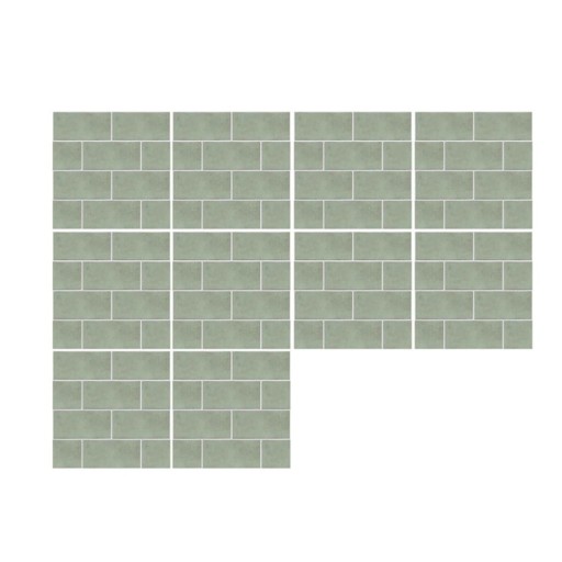 Kakelklistermärken 20 x 20 cm PVC vattentåliga 10 st dekorativa klistermärken för kök badrum renovering
