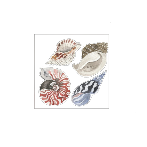 Set med dekorativa klistermärken med snäckor 30 x 30 cm PVC väggklistermärken maritimt motiv badrum sovrum barnrum