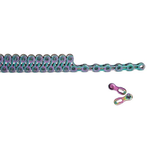 12-växlad kedja för cykel SLR 1/2" x 11/128" 126 länkar ultralätt färgglad med snabbkoppling MTB landsväg