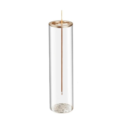 Glasrökelsehållare 4,7 x 20 cm Modern design Fångar fallande aska Hållare för doftpinnar Aromaterapi