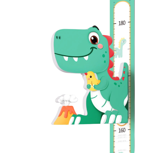 Barnmätare för vägg 65 - 185 cm 3D magnetisk höjdmätare med dinosaurie söt väggdekoration för barnrum