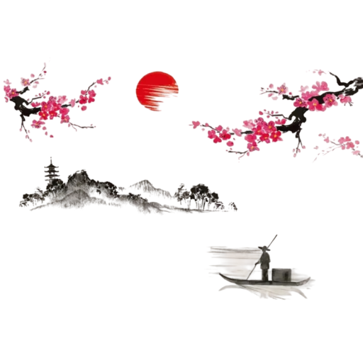 Väggdekal 150 x 120 cm Japansk rosa träd PVC Dekorativ klistermärke Sakura Väggdekoration för vardagsrummet