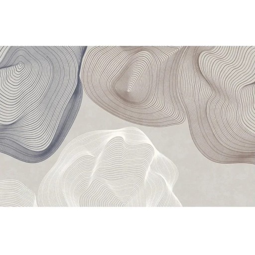 Sidenfototapet 360 x 230 cm 3D-effekt Abstrakta linjer Vattentät väggtapet Modern dekoration för vardagsrummet