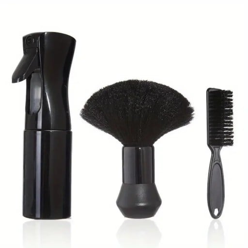 Professionell barberarsats 3-i-1 Spray 19 x 5,5 cm Borste 14 x 9,5 cm Kamm 14,5 x 2,7 cm Barber stylingtillbehör