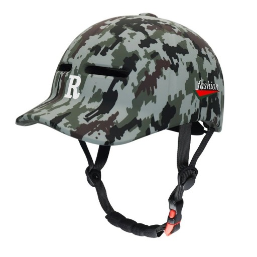 Cykelhjälm 58–61 cm Unisex Kamouflage tryck PC+EPS Skyddshjälm för cykel Justerbar omkrets Lätt sporthjälm