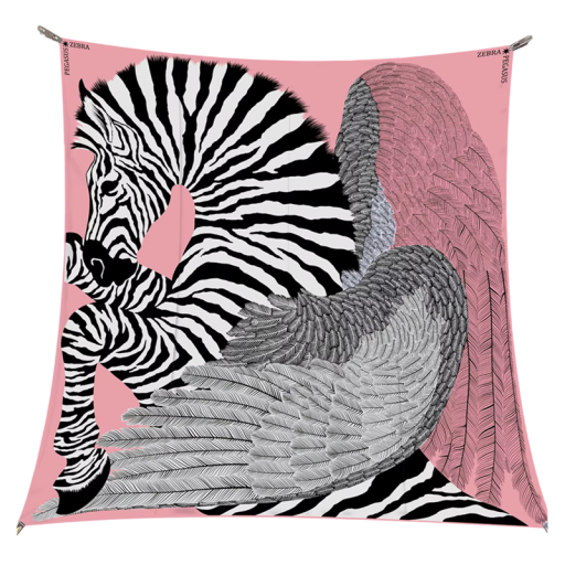 Mytisk zebra i sidenberättelse Fyrkantig multifunktionell scarf för huvud, hals och kropp Dam modeuttryck