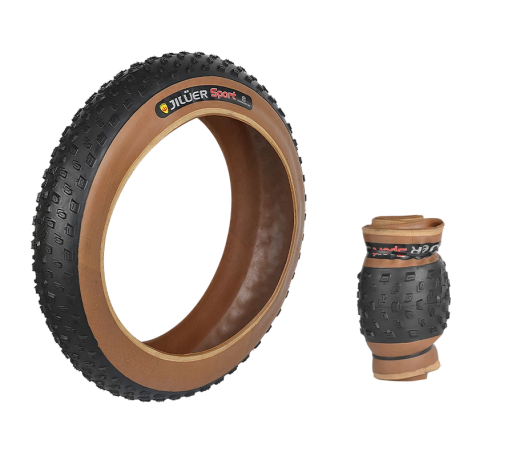 Cykeldäck 20 x 4.0 för mountainbike punkteringsskyddat däck fatbike däck brett terrängmönster stabil körning