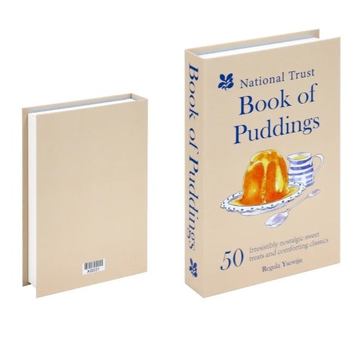 Falsk bok dekoration Book of Puddings Oöppningsbar bokattrapp Vintage dessertmotiv Stilig inredningsdekoration