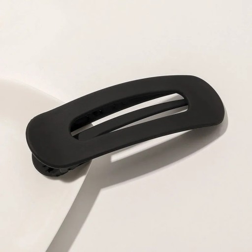 Damstor stor hårklämma 11 × 3,3 cm Matt design Antiskid med tänder Plast BB klämma Olika färger
