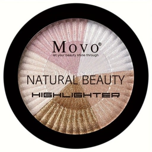 Glittrande highlighter palett 5 nyanser Puderhighlighter för ansiktet Flerfärgad highlighterpalett Långvarig effekt