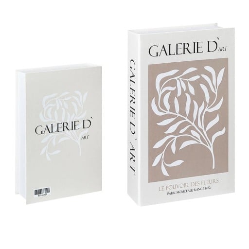 Falsk bok dekorativ box GALERIE D’ART Le Pouvoir Des Fleurs Öppningsbar förvaringsbok Hemlig förvaringsplats för värdesaker