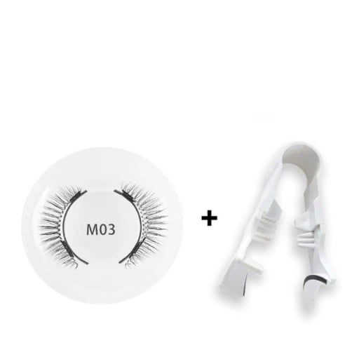 1 par Magnetiska 3D konstgjorda ögonfransar med pincett Naturlig effekt Återanvändbara vattentåliga fransar Lätt appliceringssats för smink