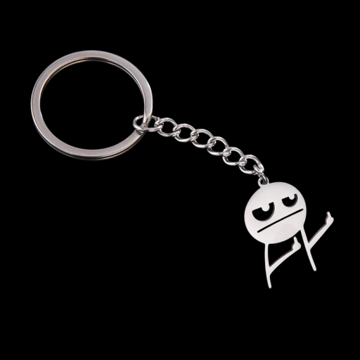 Nyckelring Stickman 28 x 22 mm Rostfritt stål Rolig metallnyckelring Original minimalistisk accessoar för ryggsäck