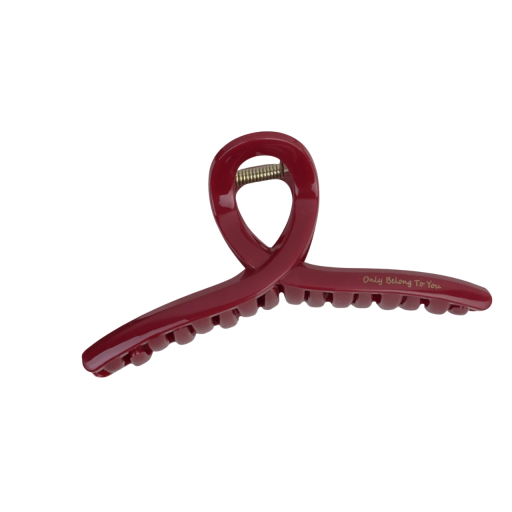 Röd hårklämma Universell storlek Böjd romantisk hårklämma för snabb uppsättning Elegant accessoar för frisyrer