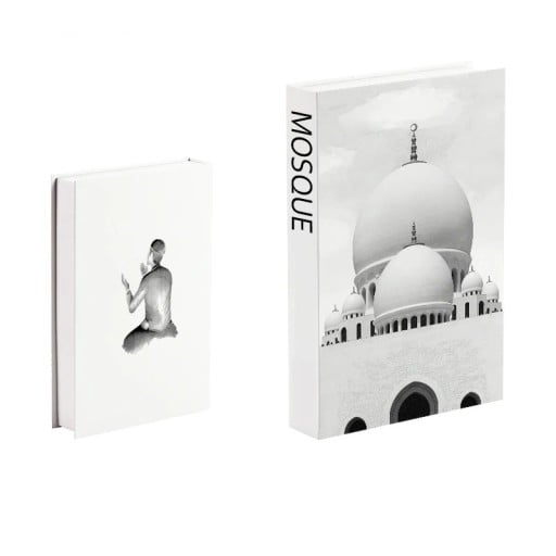 Falsk dekoration bok MOSQUE Oöppningsbar bokmodell Modern minimalistisk inredning för hylla bord bibliotek