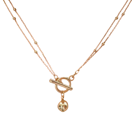 Tidlös gyllene halsband Zinklegering Vintage hänge Enkel bohemisk smycke Elegantisk accessoar för kvinnor Present