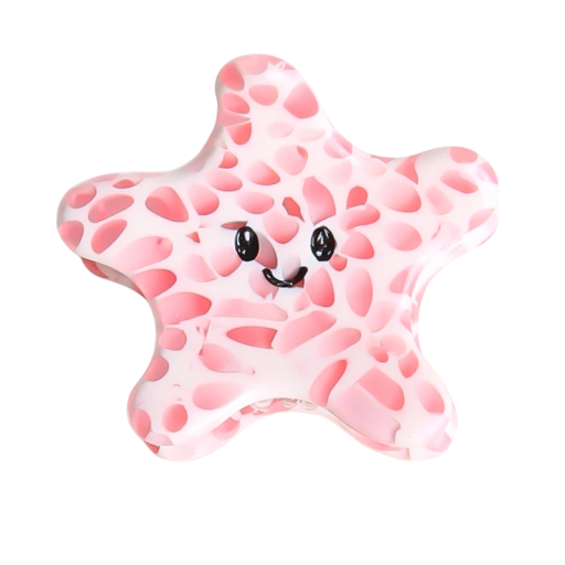 Mini hårklämma 3,4 x 3,1 cm Rosa sjöstjärna Liten dekorativ hårspänne Söt sommaraccessoar för barn och kvinnor