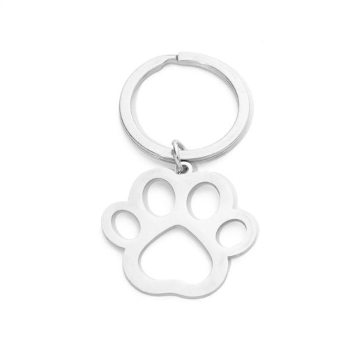 Nyckelring 4 cm Hundtass Rostfritt stål Metallnyckelring med tecknat motiv Hållbar accessoar för hundälskare