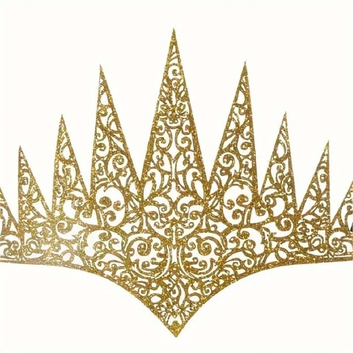 Hög tiara för hår 20 x 22 cm Uttrycksfull festlig hårdekoration Elegant dekorativ hårband lyxigt hårtillbehör