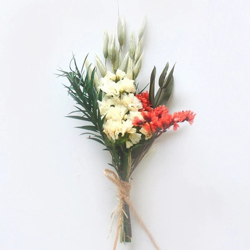 Mini torkad bukett 13 cm Dekoration av papper Konstgjorda blommor Puget färgglad för bröllop födelsedagar inredning