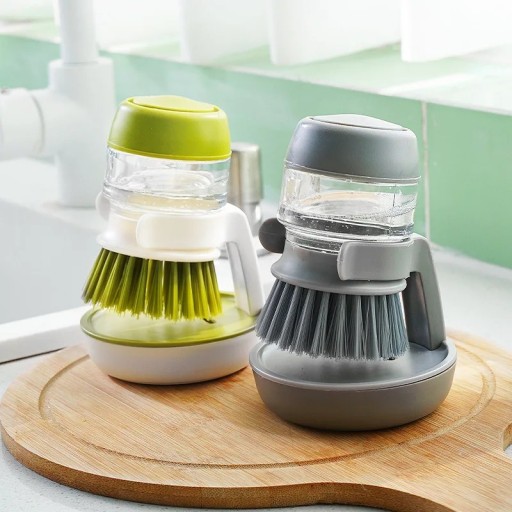 Diskborste med dispenser 10 x 9,5 x 5 cm Palma borste Dispenser för diskmedel Avtappningsställ Kökstädningsborste