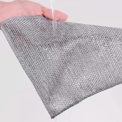 Sats 3 st Rengöringsduk 20 x 20 cm Mikrofiber PVA Metallfibrer Enskikts Kökssvampduk för disk