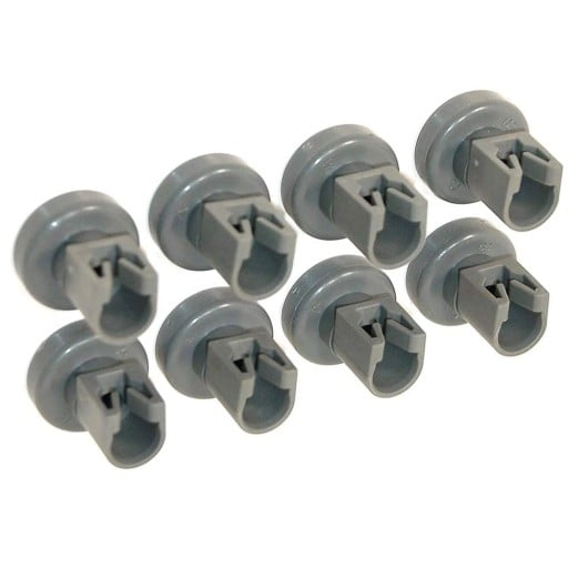 Sats med 8 st hjul till diskmaskin 2,5 x 2,5 x 0,8 cm Underdisk Kompatibel med AEG Favorit Privileg Zanussi Reservdel