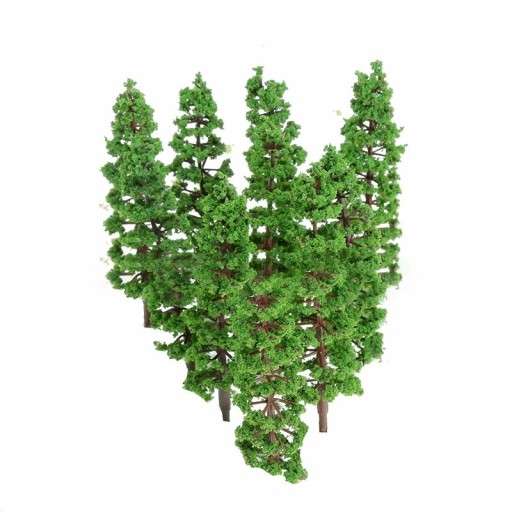 Sats med 10 st Modellerande träd Tall för modelljärnväg Diorama Landskaps scenerier Hög simulering Hållbar konstruktion