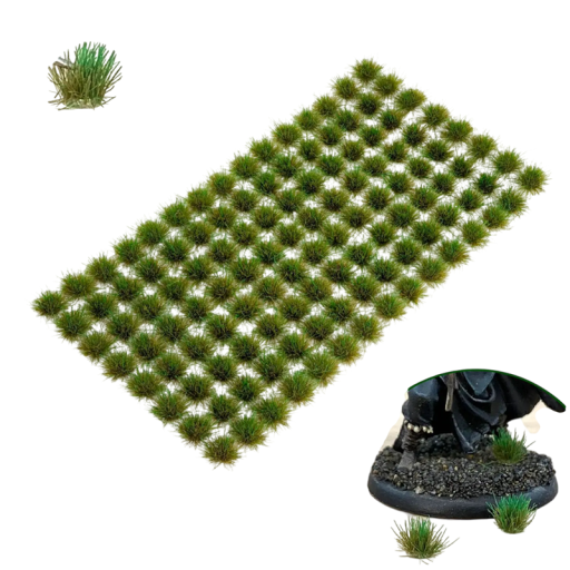 Set med 120 stycken grästrån 6 x 8 mm Miniatyrgräsklumpar Dekoration för diorama och modelllandskap