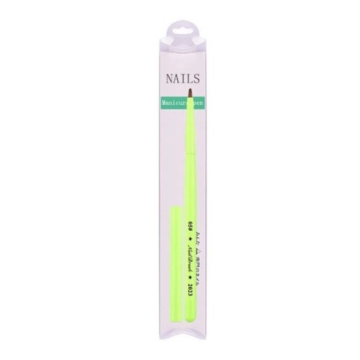 Grön kosmetisk pensel NailBrush 2023 6 mm för naglar för fin och minimalistisk mönstermålning