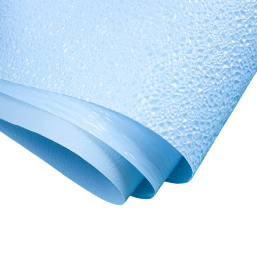 Plastskiva för vatten simulering 25 x 27,5 cm Blå genomskinlig folie med textur för ytan för diorama modellering flod sjö och pool