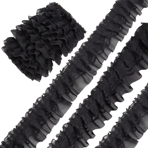 Vågformad spetsband 182 cm Bredd 5 cm Polyester dekorativt spetskantband för sömnad av kläder textildekoration hantverk
