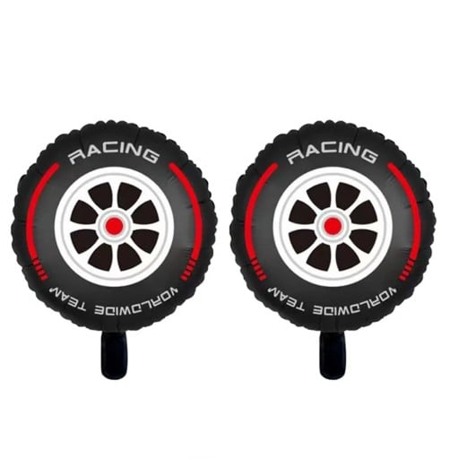 2 st Foliummballonger 45,7 cm Sportdäck Bil Party dekoration till barnkalas Racing bil party
