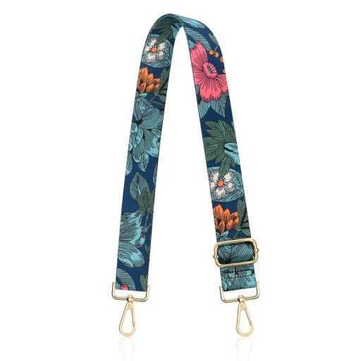 Axelrem för handväska 80–140 x 3,8 cm Mörkblommig design Justerbar ersättningsrem för väska Crossbody-rem