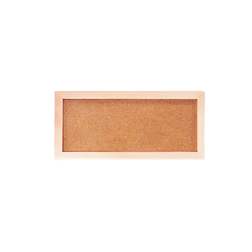 Korktavla med träram 15 × 30 × 1,5 cm Furu ram Naturlig korktavla för anteckningar fotografier kontor hem