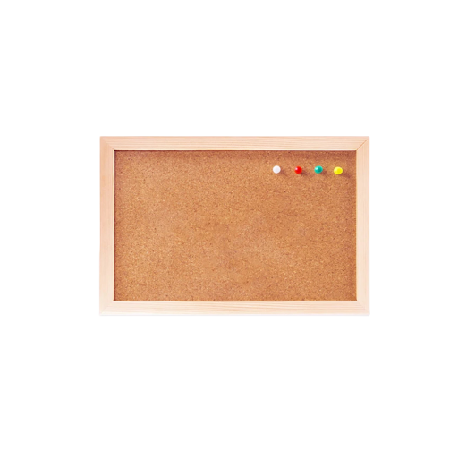 Korktavla med träram 20 × 30 × 1,5 cm Furu ram Naturlig korktavla för anteckningar foton kontor hem