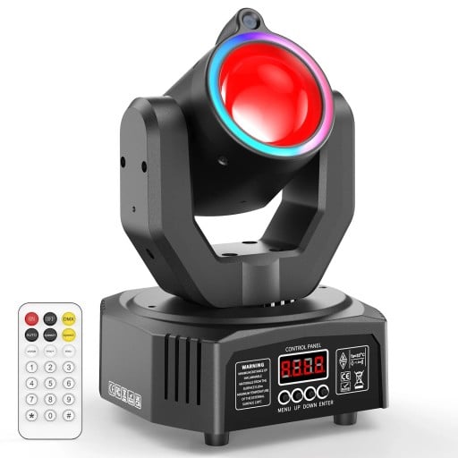 Mini LED spotljus med rörlig huvud 30 W RGBW strålar grön laserdiode ABS svart scenljus för DJ-fester
