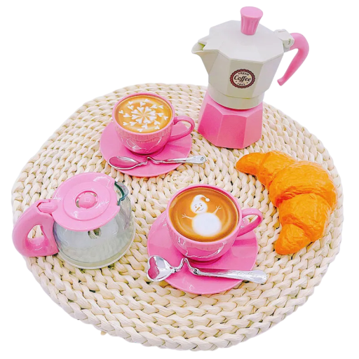 11er-Set Kaffeeservice aus Kunststoff für Kinder, Simulationsgeschirr, Rollenspiel, Küche, Haus, Outdoor-Tee, DIY-Geschenk für Kinder, Kleinkinder