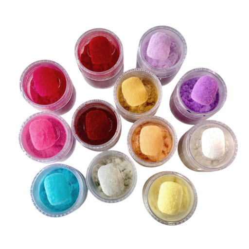 12 pcs de Polvo de Terciopelo para Uñas para Manicura, Polvo Fino para Efecto Mate y de Terciopelo en las Uñas