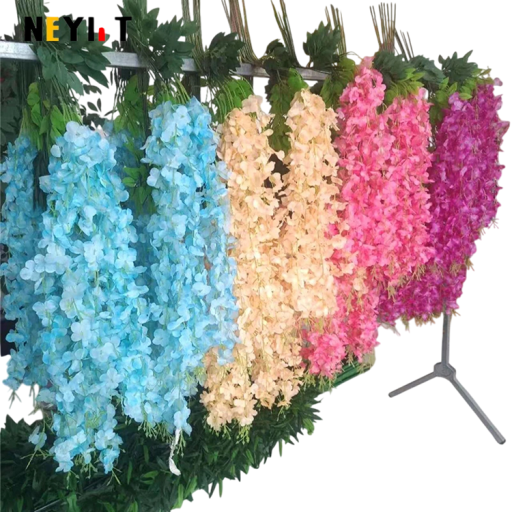 12 pezzi Vistaria artificiale 110 cm Fiore decorativo pendente Glicinia artificiale ghirlanda floreale decorazione per matrimonio giardino interno